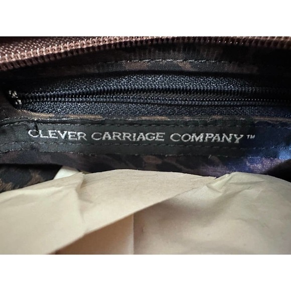 Rare Clever Carriage Company Faux Fur & Snakeskin Satchel Style Bag NWOT - Picture 2 of 6